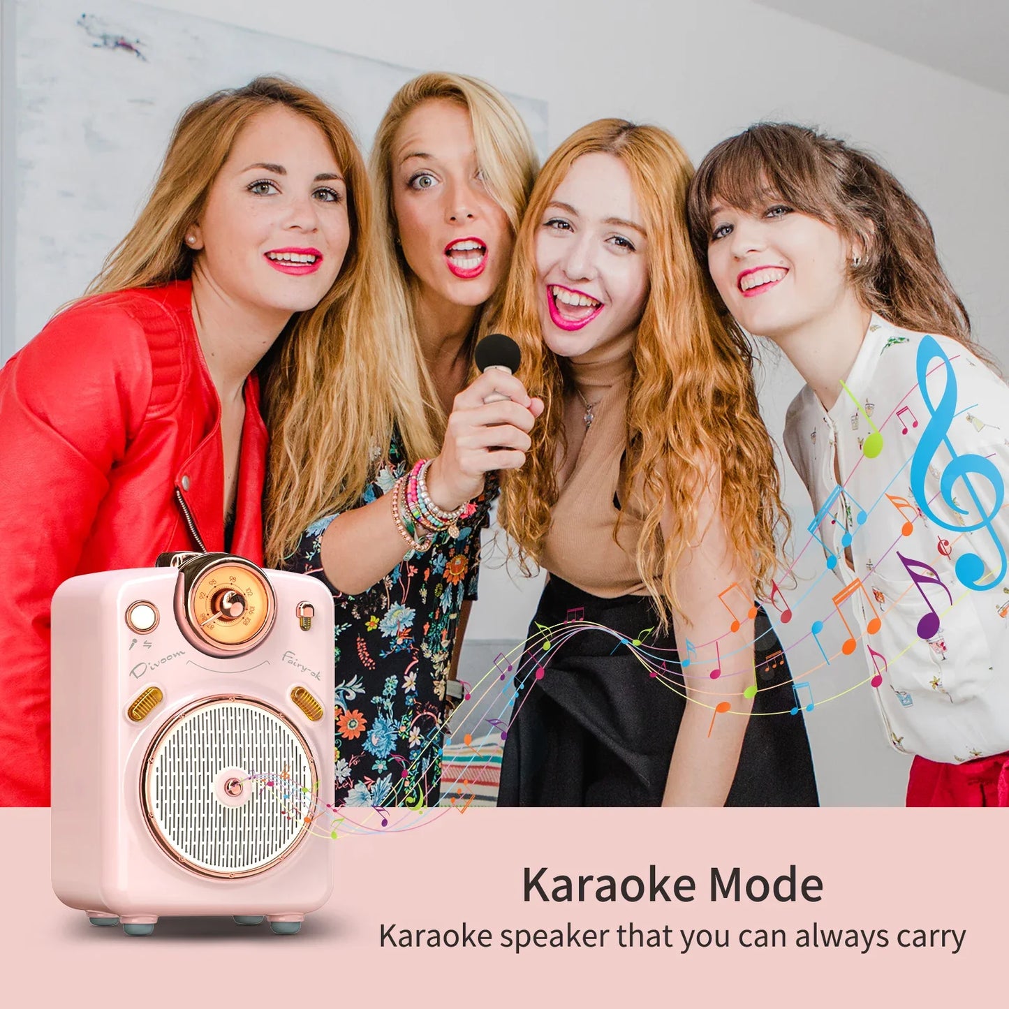 Divoom Fairy-OK Portable Bluetooth Karaoke Speaker